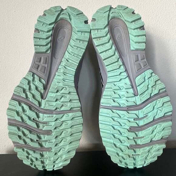 ASICS Womens Size 6 Running Shoes Black Soothing Sea Mint Trail Scout 2 - Picture 5 of 9